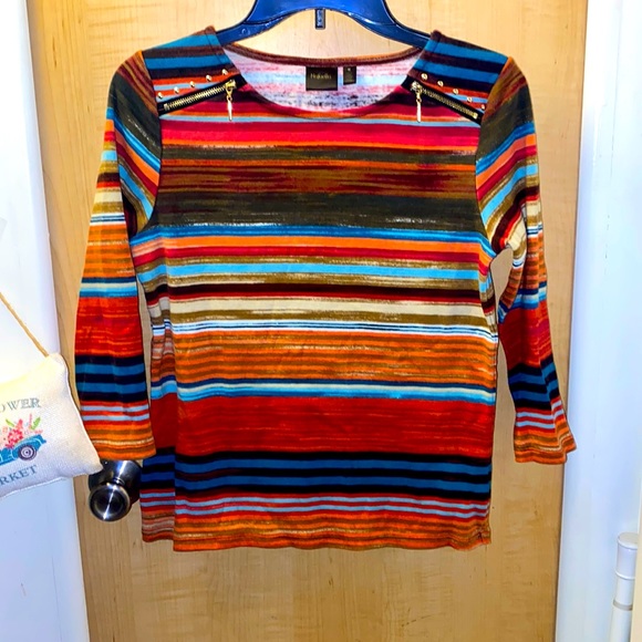 🌻Rafaella Striped Top - Picture 1 of 5